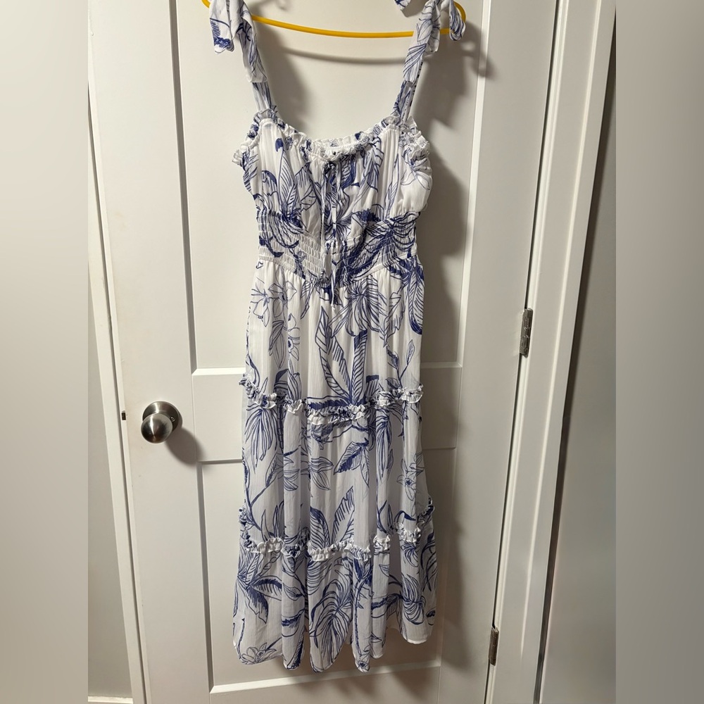 Trixxi Blue and White Striped Dress